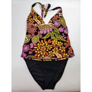 ALK Women's Small Victoria's Secret 2 Piece Tankini Tank Bikini Bottoms Swimsuit